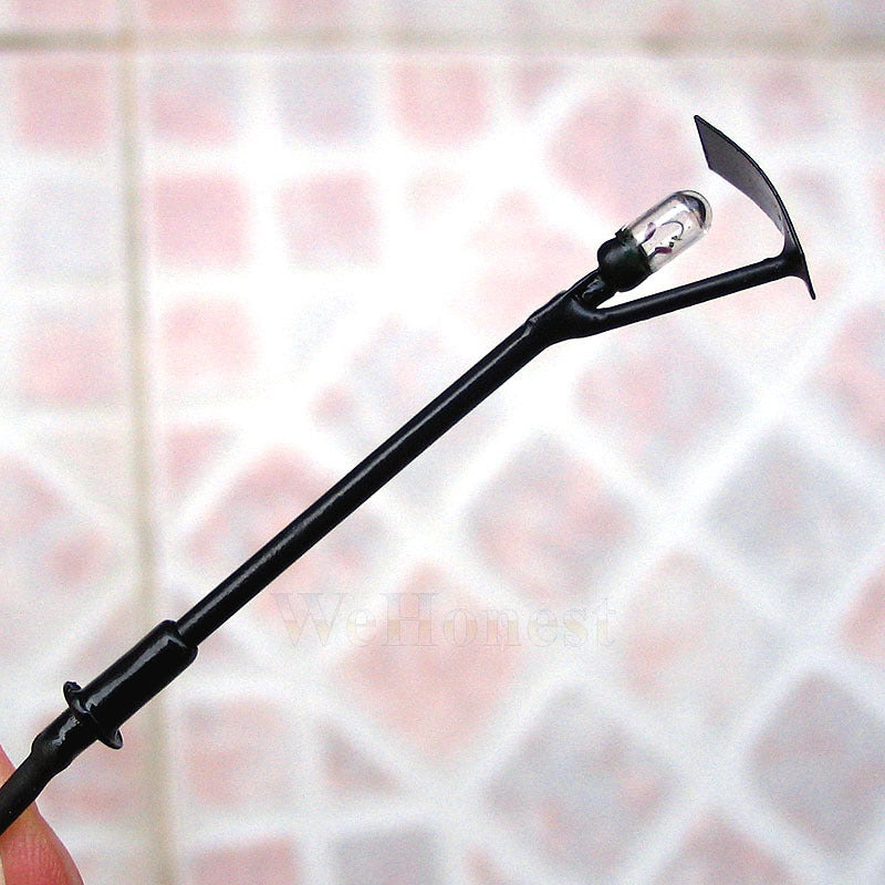 10 x Model Railway Train Lamp Post Street Lights HO Scale + free resistors