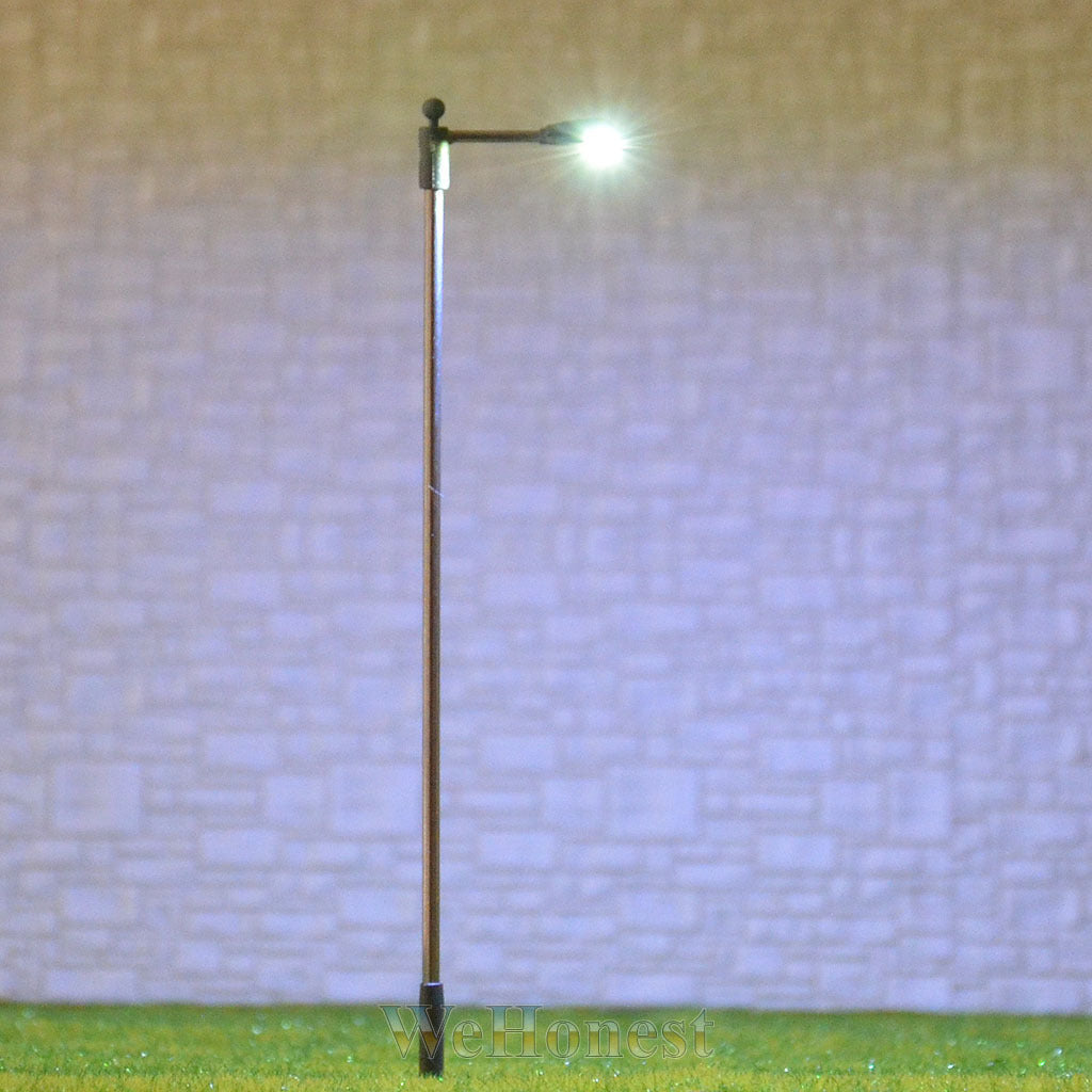 10 pcs OO/HO Scale Lamp LEDs made Model Lamppost height adjustable Light #SD100S