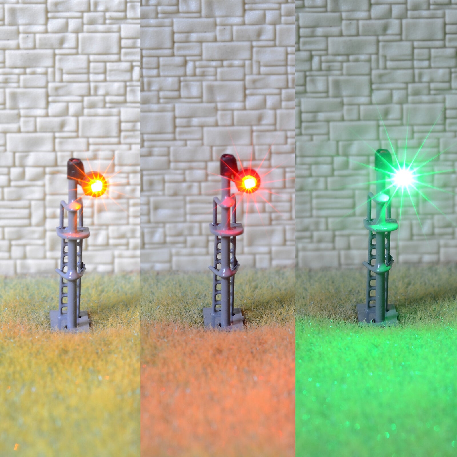 1 x N scale searchlight block signal model train 3 color SMD LEDs R/G/Y #SSNG3