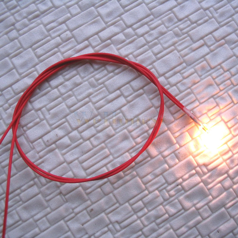 100 x Grain of Wheat 3mm Clear 6V Bulbs with 30cm wires