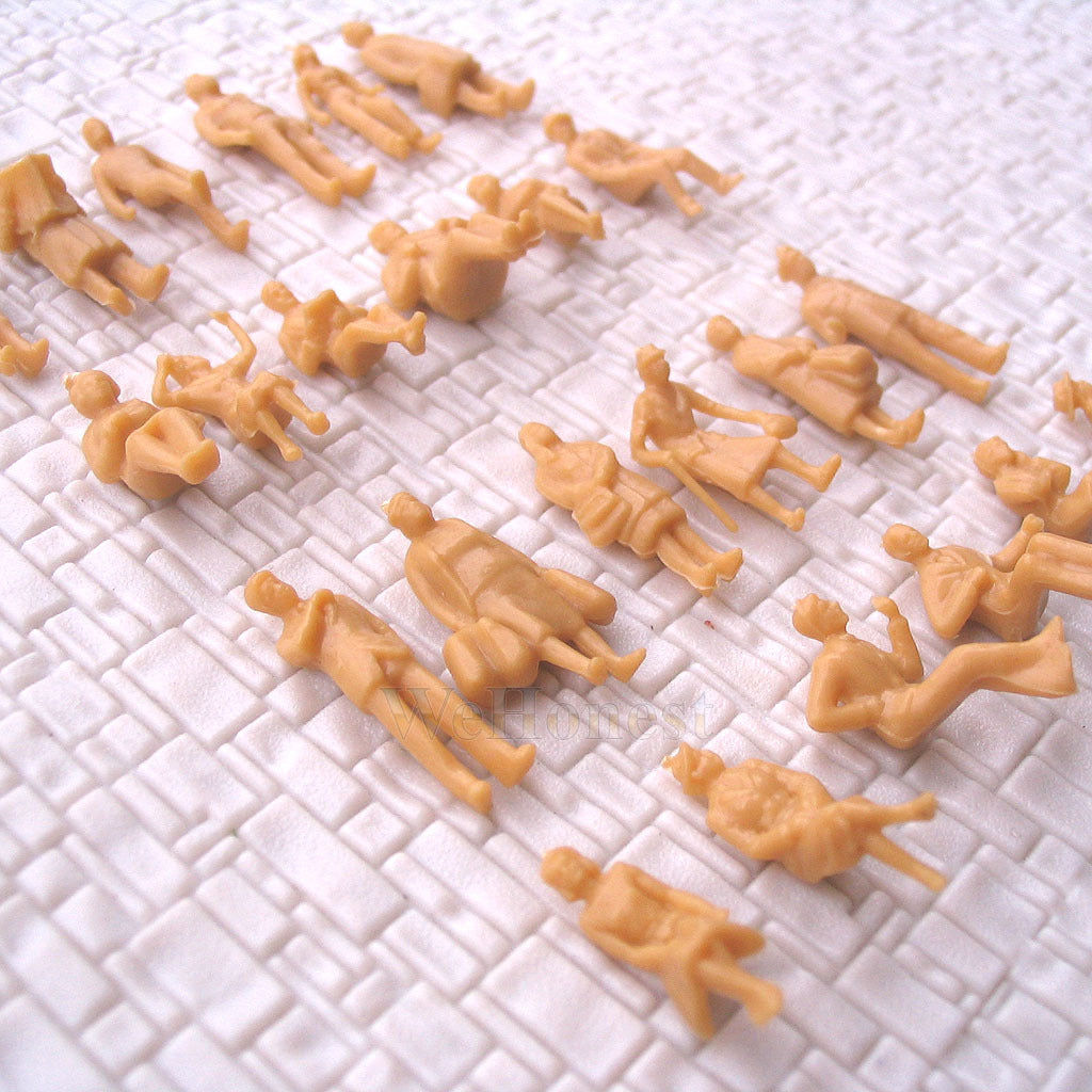 240 pcs HO gauge UnPainted People passengers /half seated
