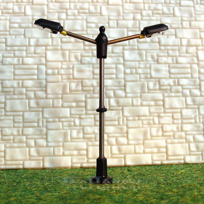 5 x N scale model lampposts antique lamp 6V bulb street lights + Resistor #R145
