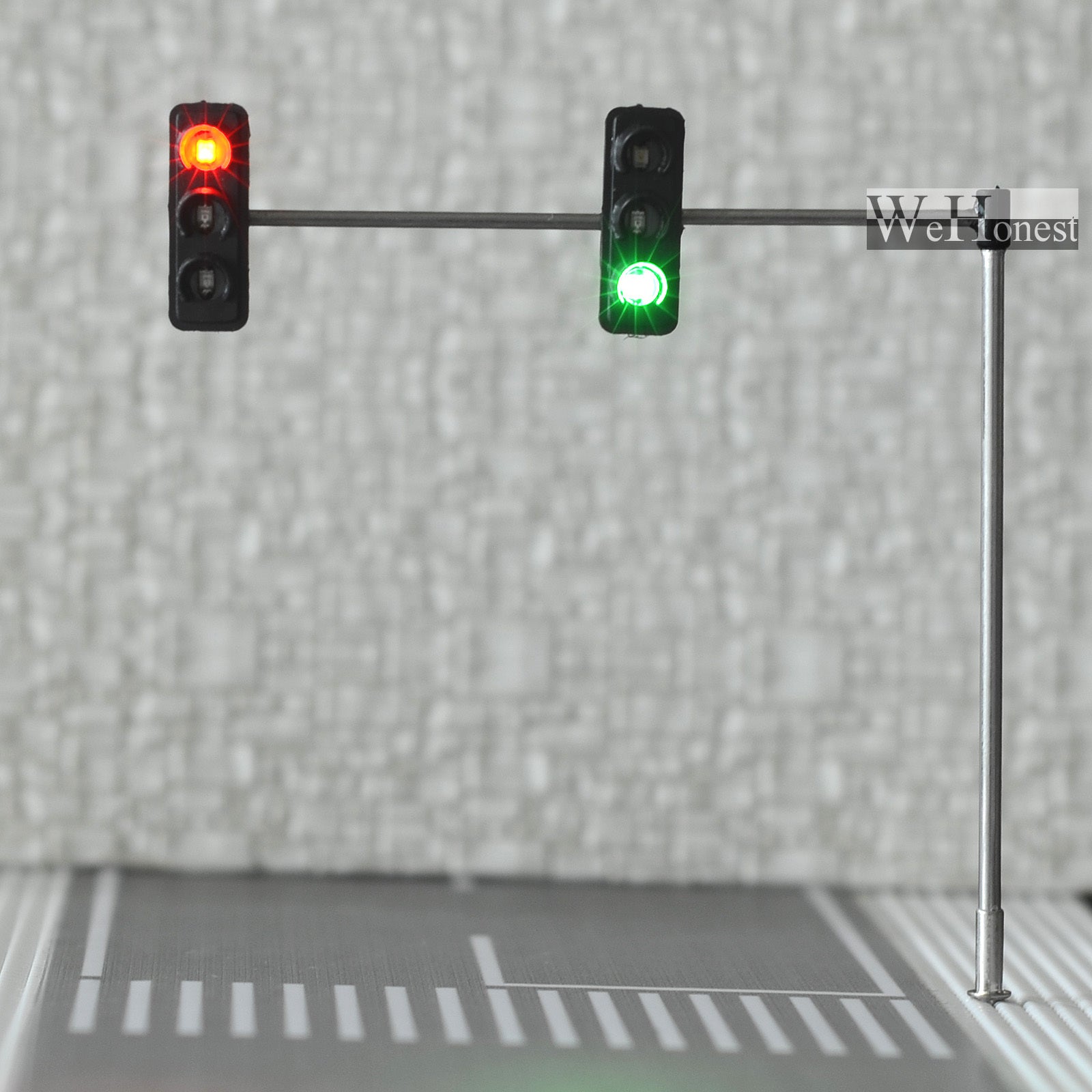 3 x HO / OO Traffic Signal LED Light Model Train Architecture crossing Street #4