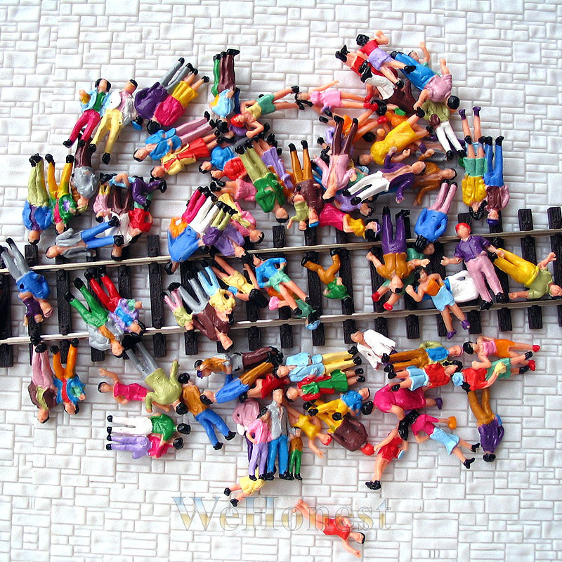 1000 pcs well painted HO gauge Painted People passengers Quality (19 poses)