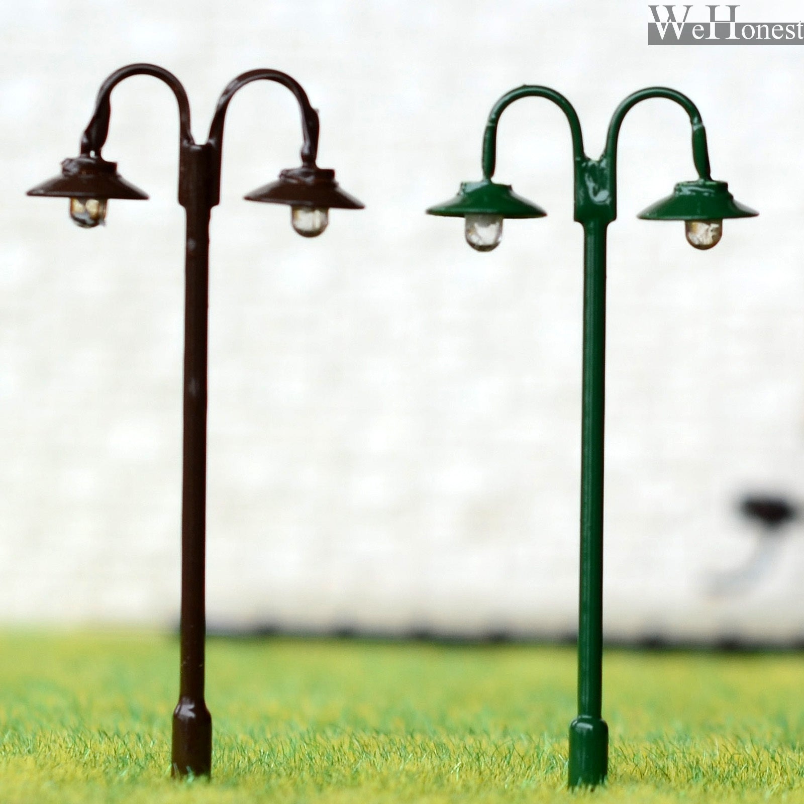 5 x OO / HO Scale Led Street Lights Model Train Railroad Curve Lamp posts #611
