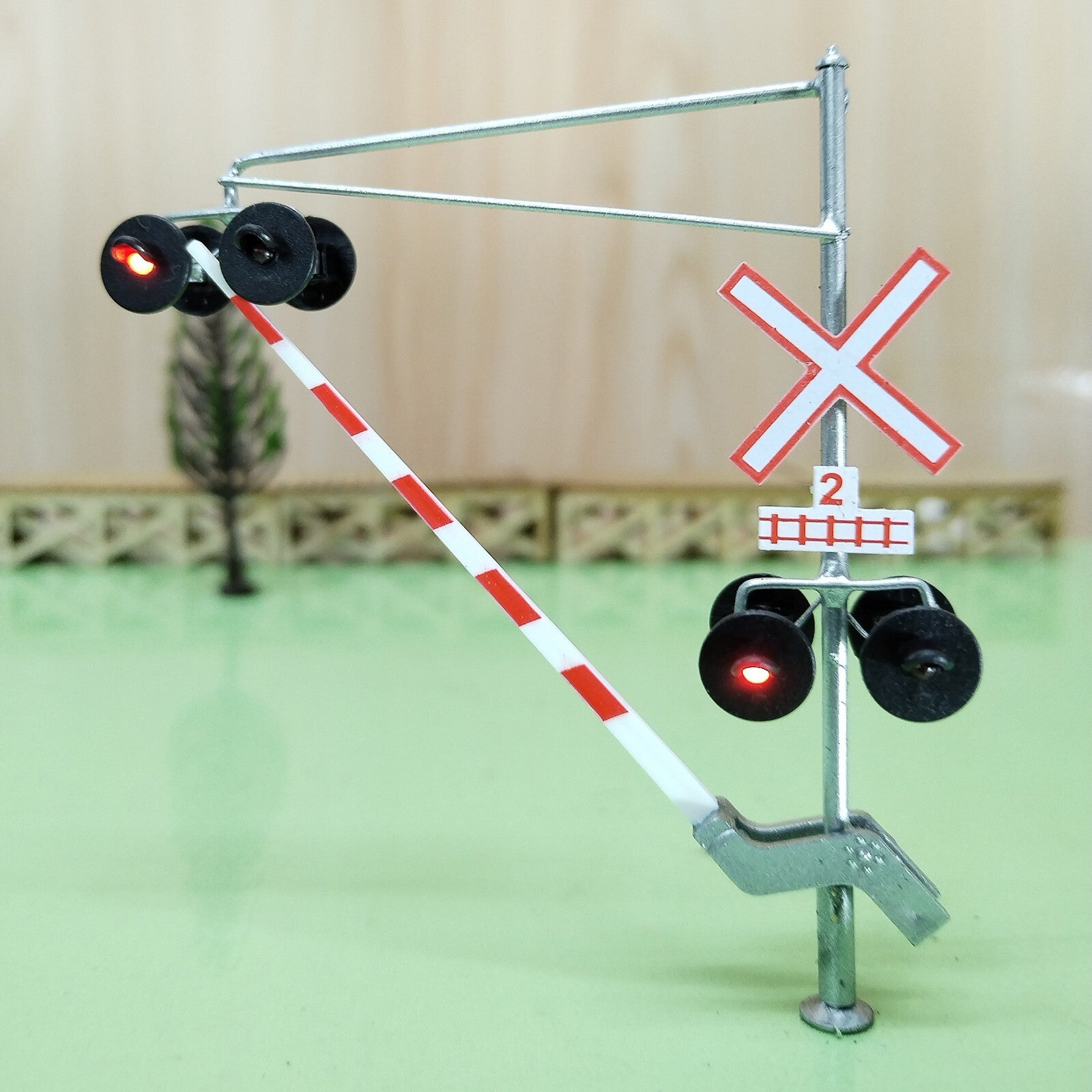 2 x HO scale railroad Canadian grade crossing signal arm gate stop lever #CC06