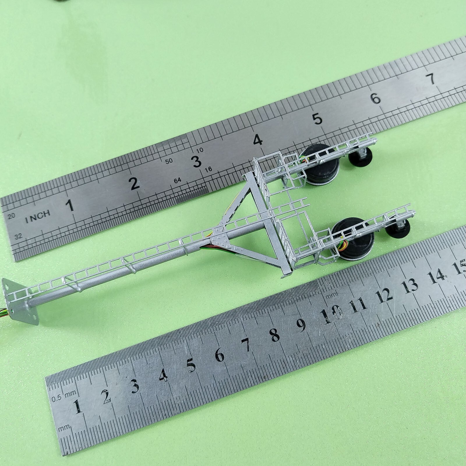 1 x HO scale model railroad tower CPL signal B&O goalpost with bracket  #LU1RU1