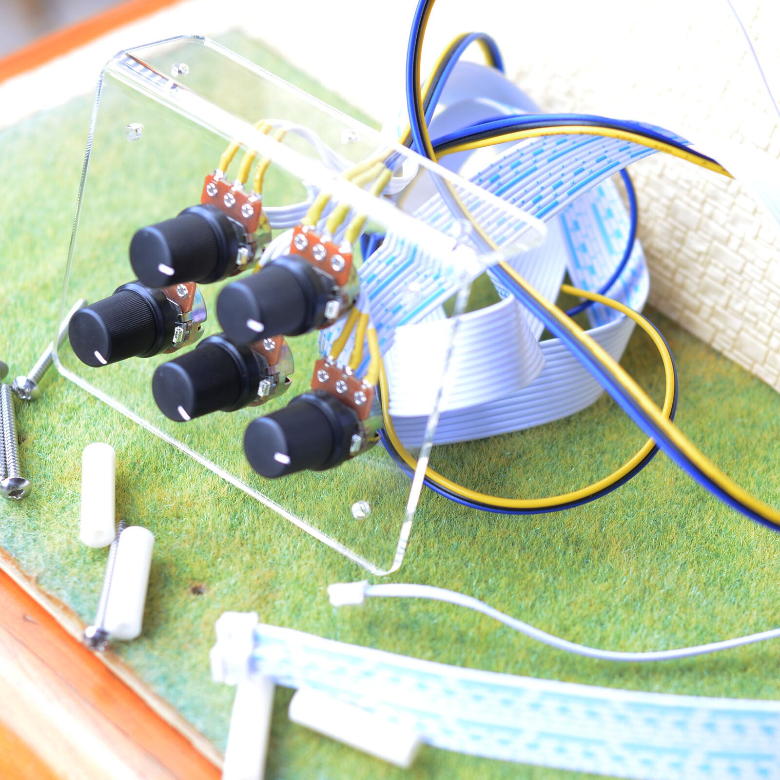 5 x wired dimmer mounted on board light brightness control panel side install
