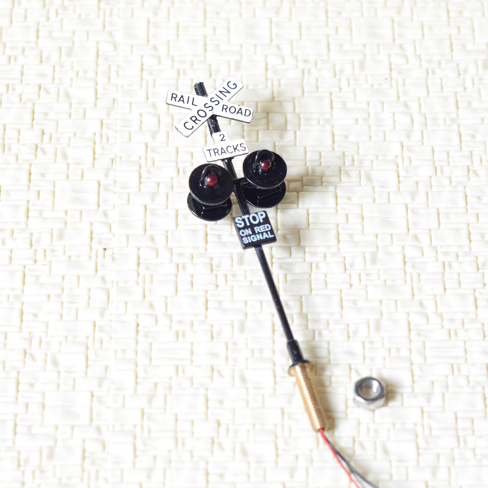 1 x OO / HO scale railroad crossing signal LED made 4 target faces black #2BL4X