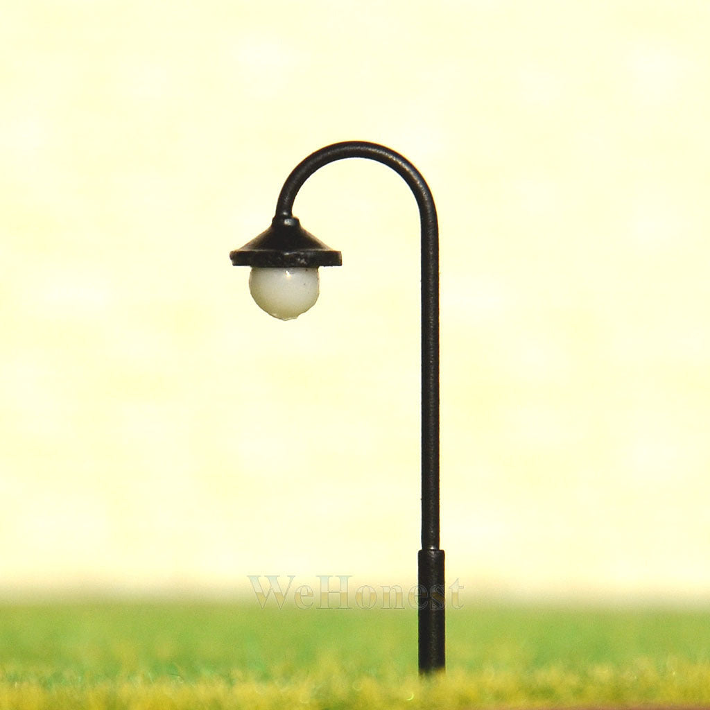 10 pcs N scale Lampposts Amber LEDs made Cold Light NO melt Long life #Y911N