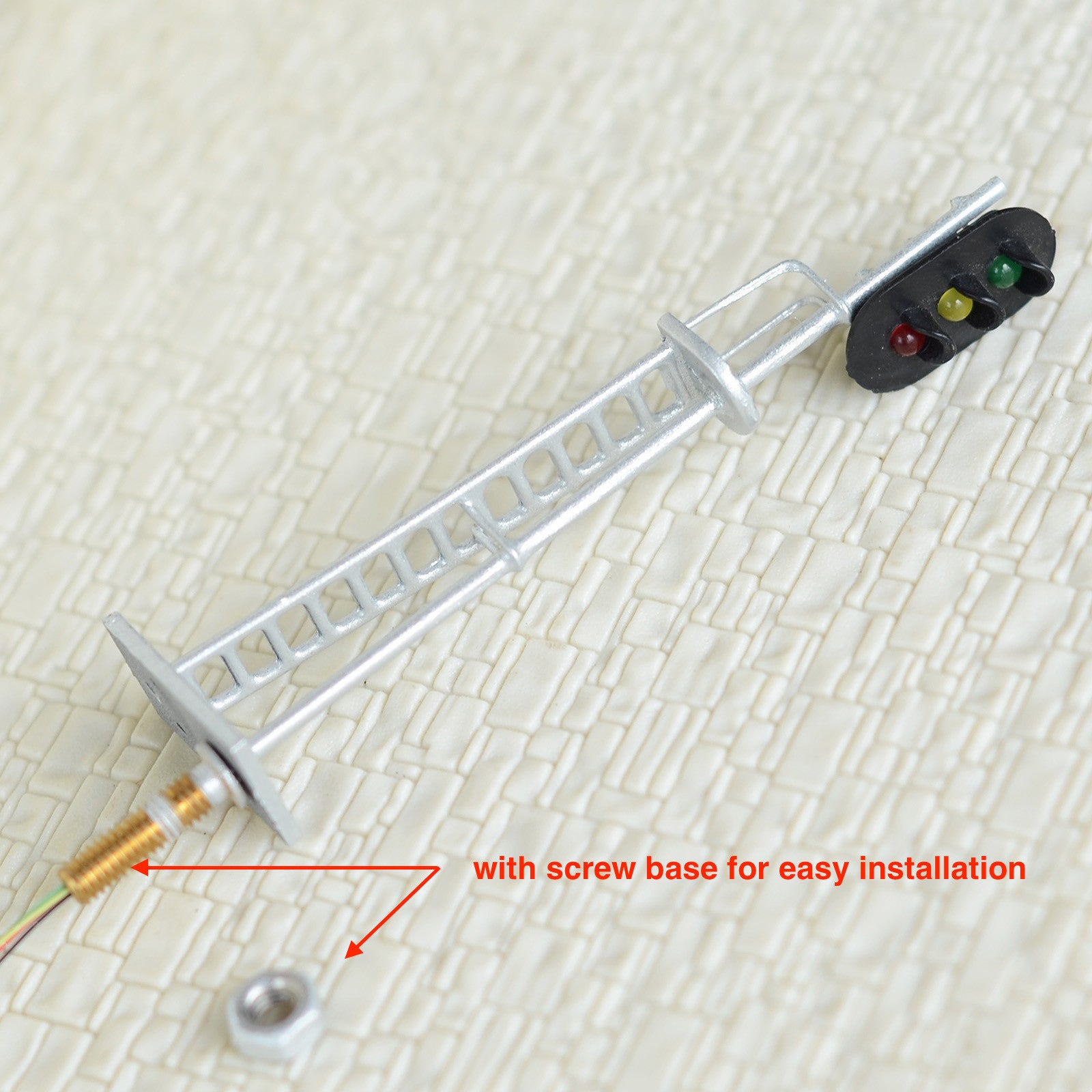 Sale 1 x HO / OO Scale Model Train Block Signals Railroad LED Light Silver #S3RH
