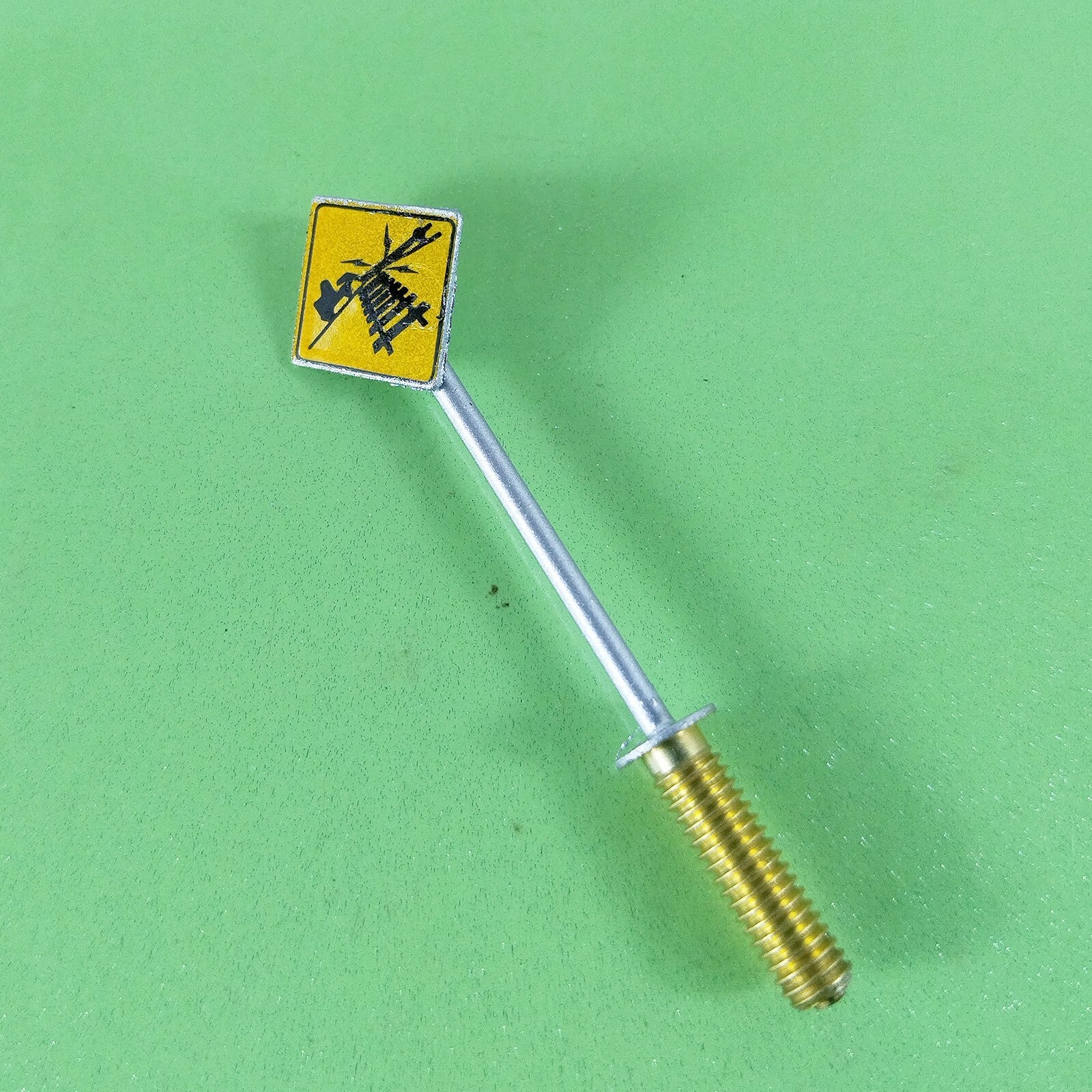 2 x HO scale railroad warning sign Caution Track sign trackside traffic sign #CT