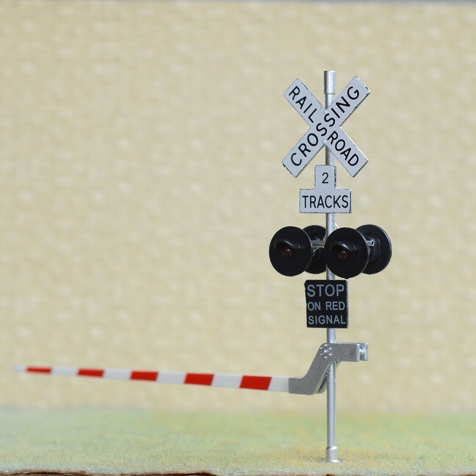1 x full set O scale crossing signal moving gate automatic system sound effect