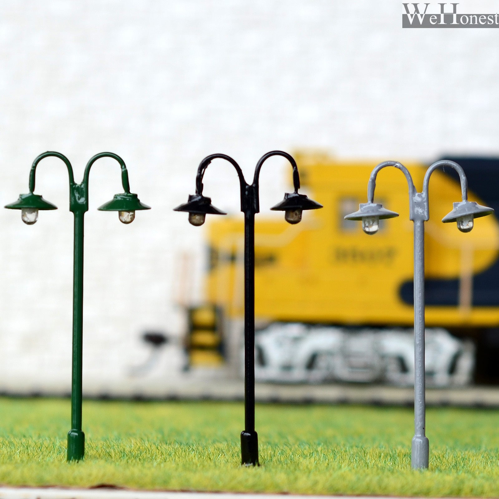 5 x OO / HO Scale Led Street Lights Model Train Railroad Curve Lamp posts #611