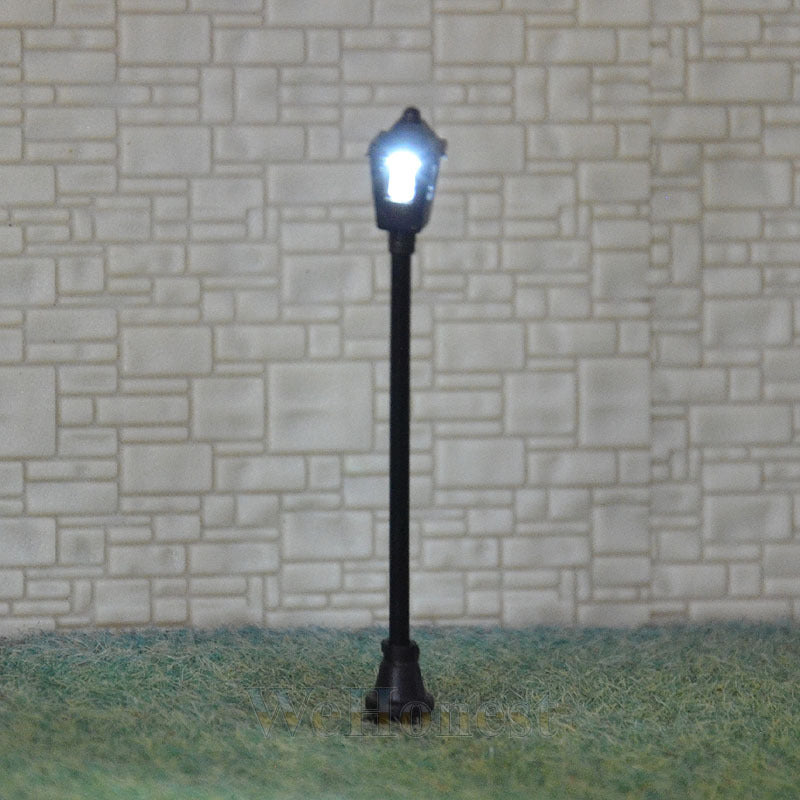 20 pcs HO /OO scale Antique Lampposts LED made Cold Light NO melt Long life S004