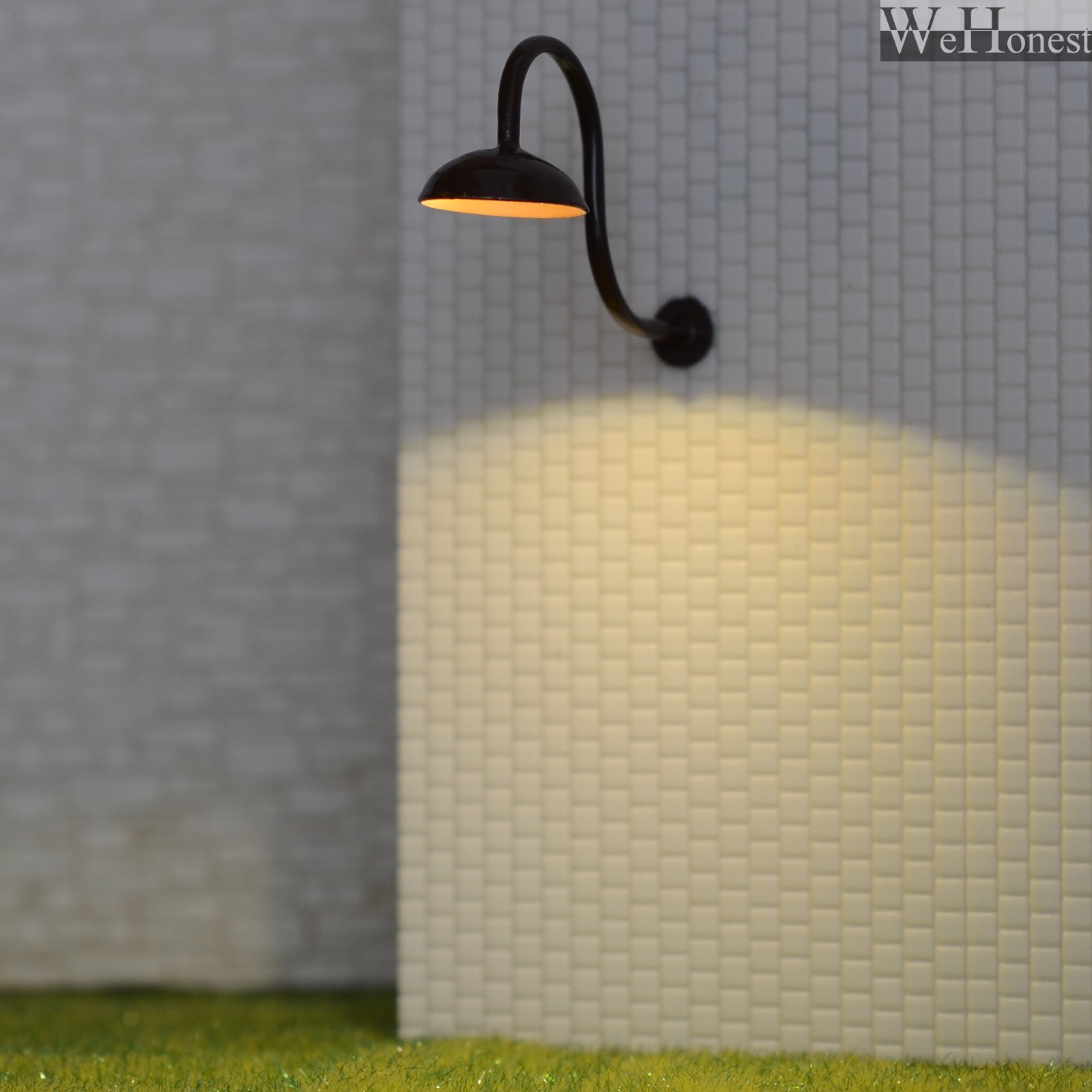 5 x O Scale LED Street bracket light Model Train wall Lamp post spotlight #R46BL