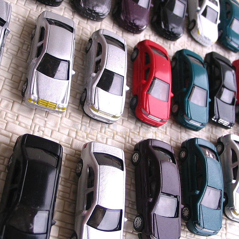 100 pcs HO Scale 1:100 Model Cars for layout scene