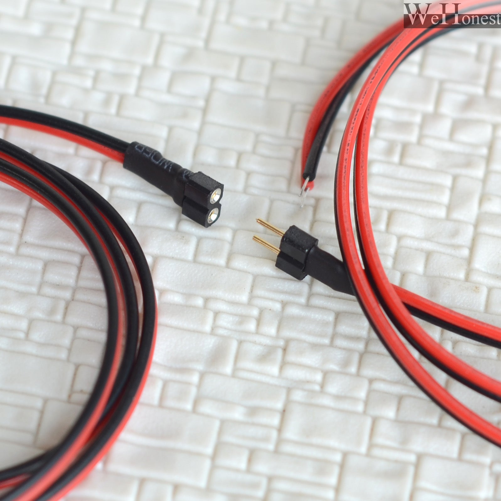 5 pairs 2 Pins mini-plug kits 2.54mm round Micro Decoder 500mm Connector, tester