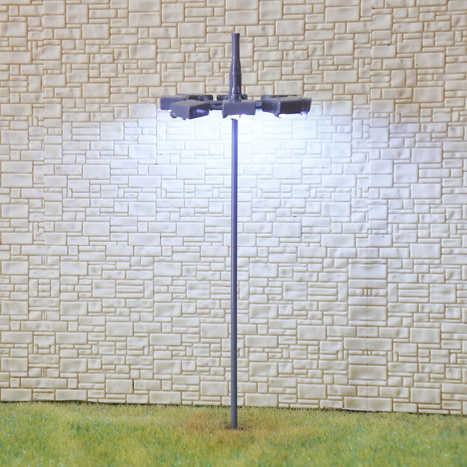 5 x OO / HO scale model lamp LED made plaza lamppost square street light 