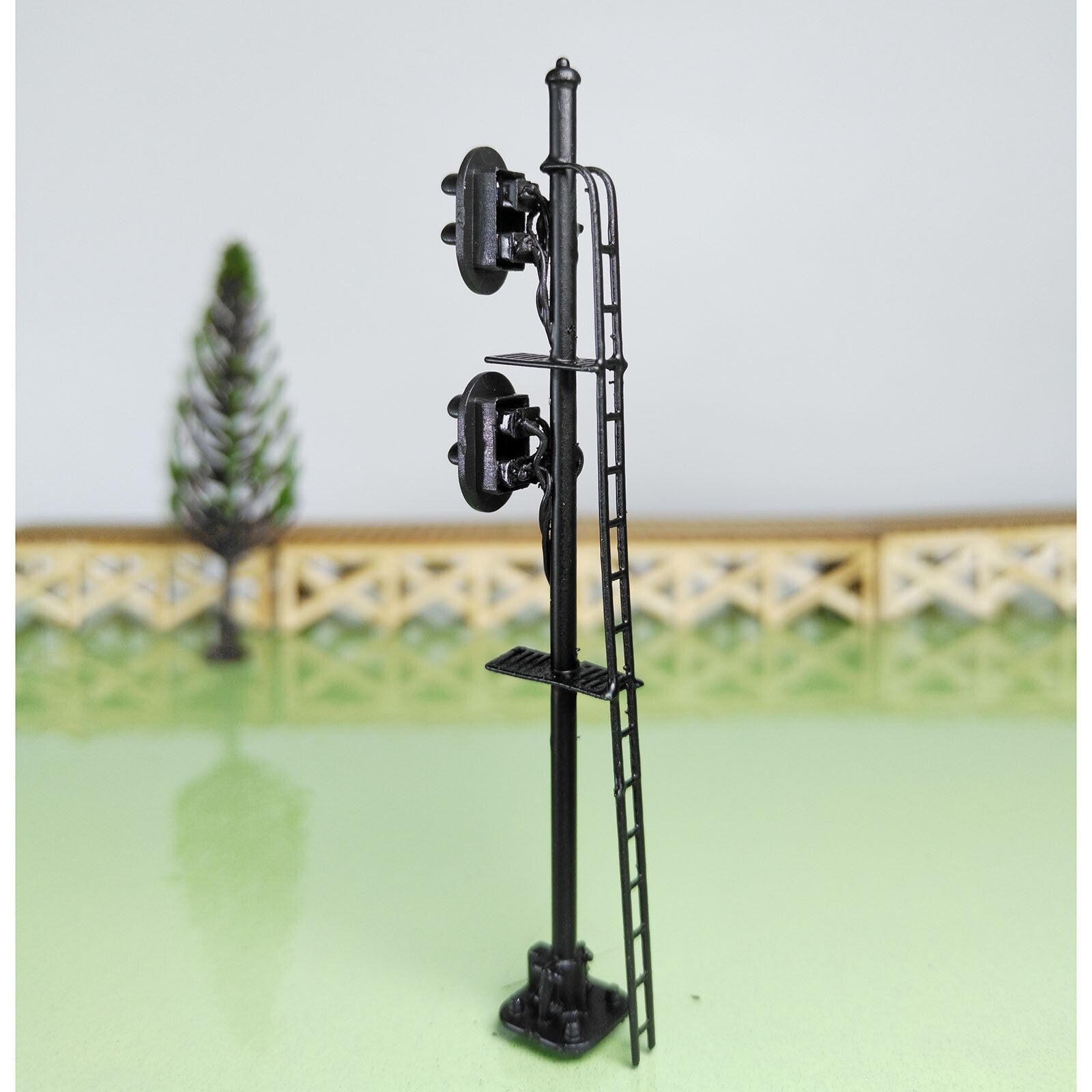 1 x HO scale model railroad 2 heads 2 aspects block signal LED made #K22SgBK