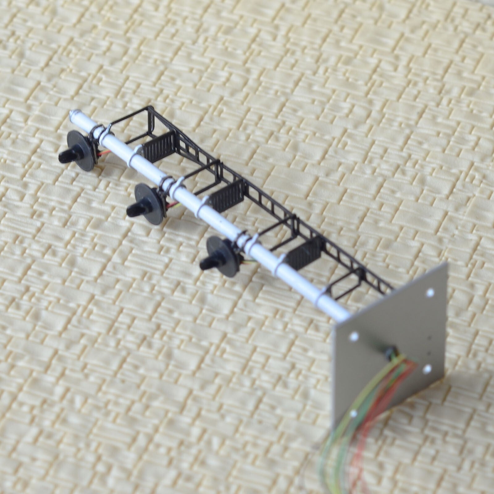 1 x HO scale model railroad 3-colors searchlight signal metal block 3 head #WB13