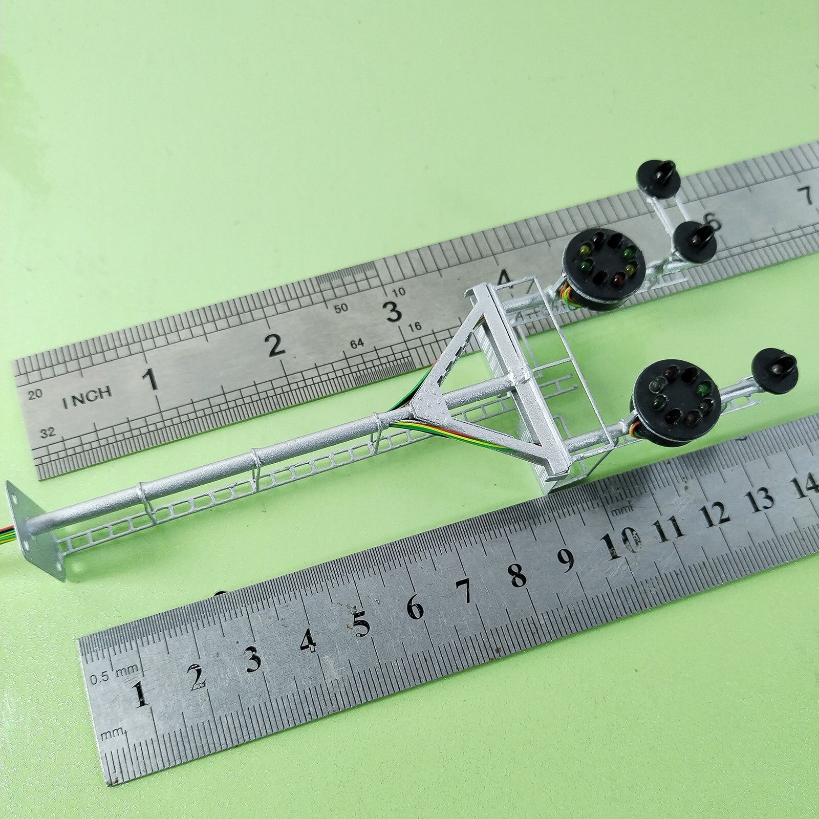 1 x HO scale model railroad tower CPL signal B&O goalpost bracket  #LU11RU01