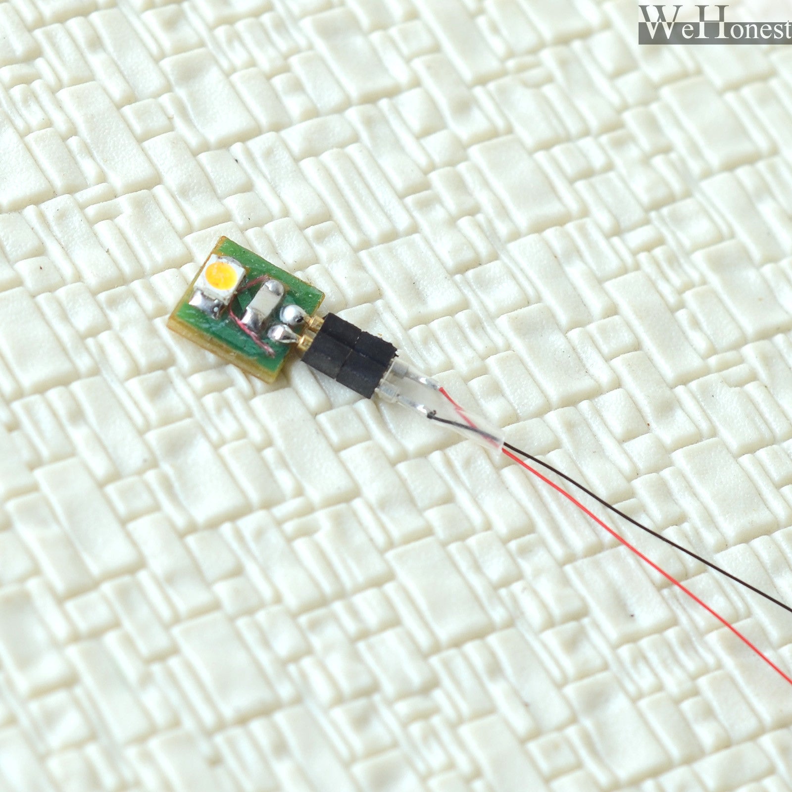 10 x pre-wired warm white 3V SMD LED building interior lighting wired connector