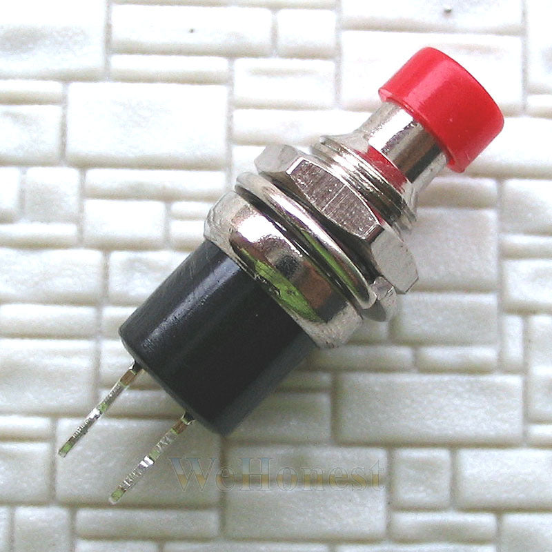 50 pcs Momentary Push Button Switches Red 0.5amp N/Open