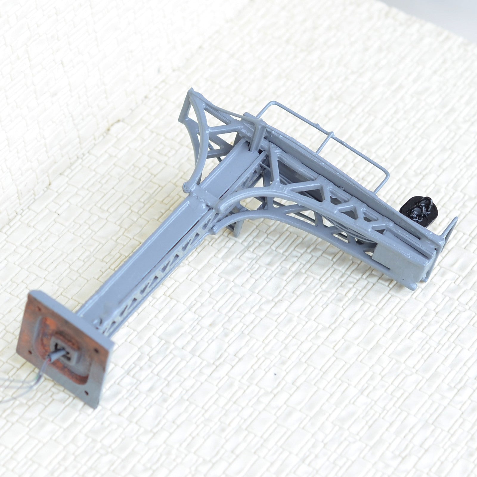 1 x HO / OO gray Cantilever Signal Bridge LEDs 2 aspects single Track left side