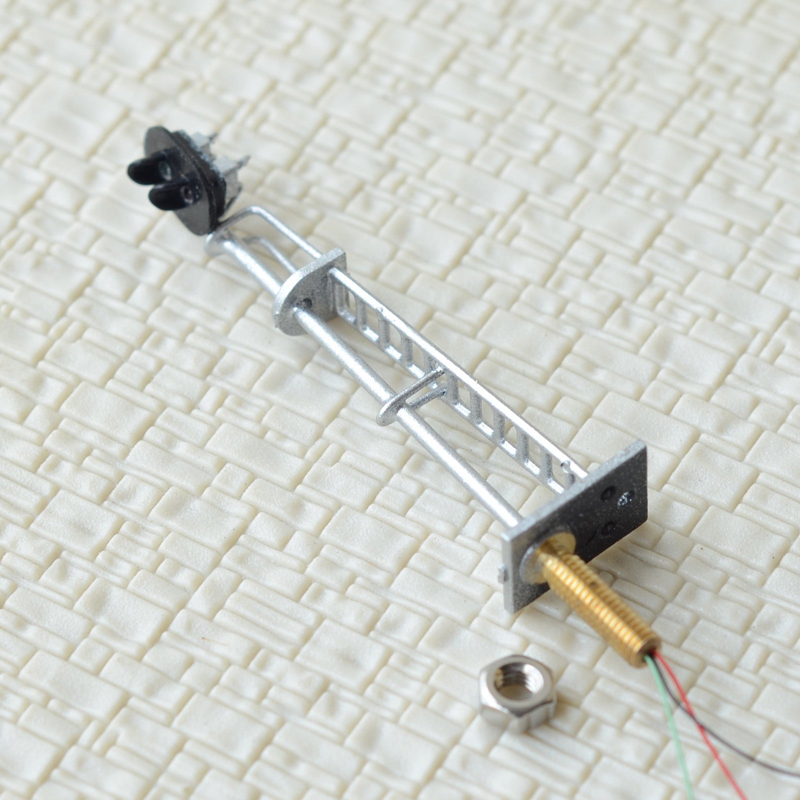 1 x HO scale model train block signal railroad LED light 2 aspect silver #87S2LS