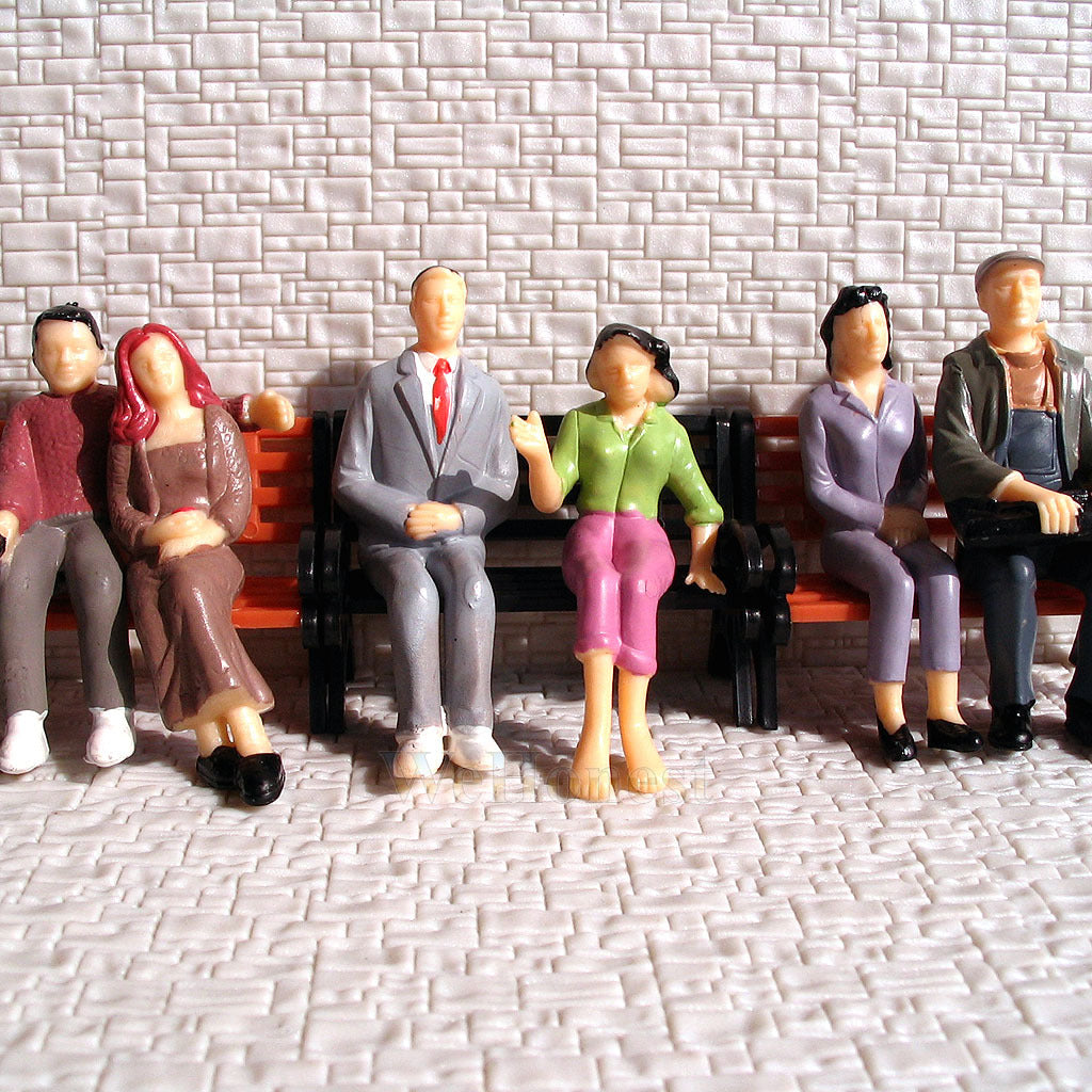 12 pcs All Seated G Scale 1:24 Painted Figure People passenger