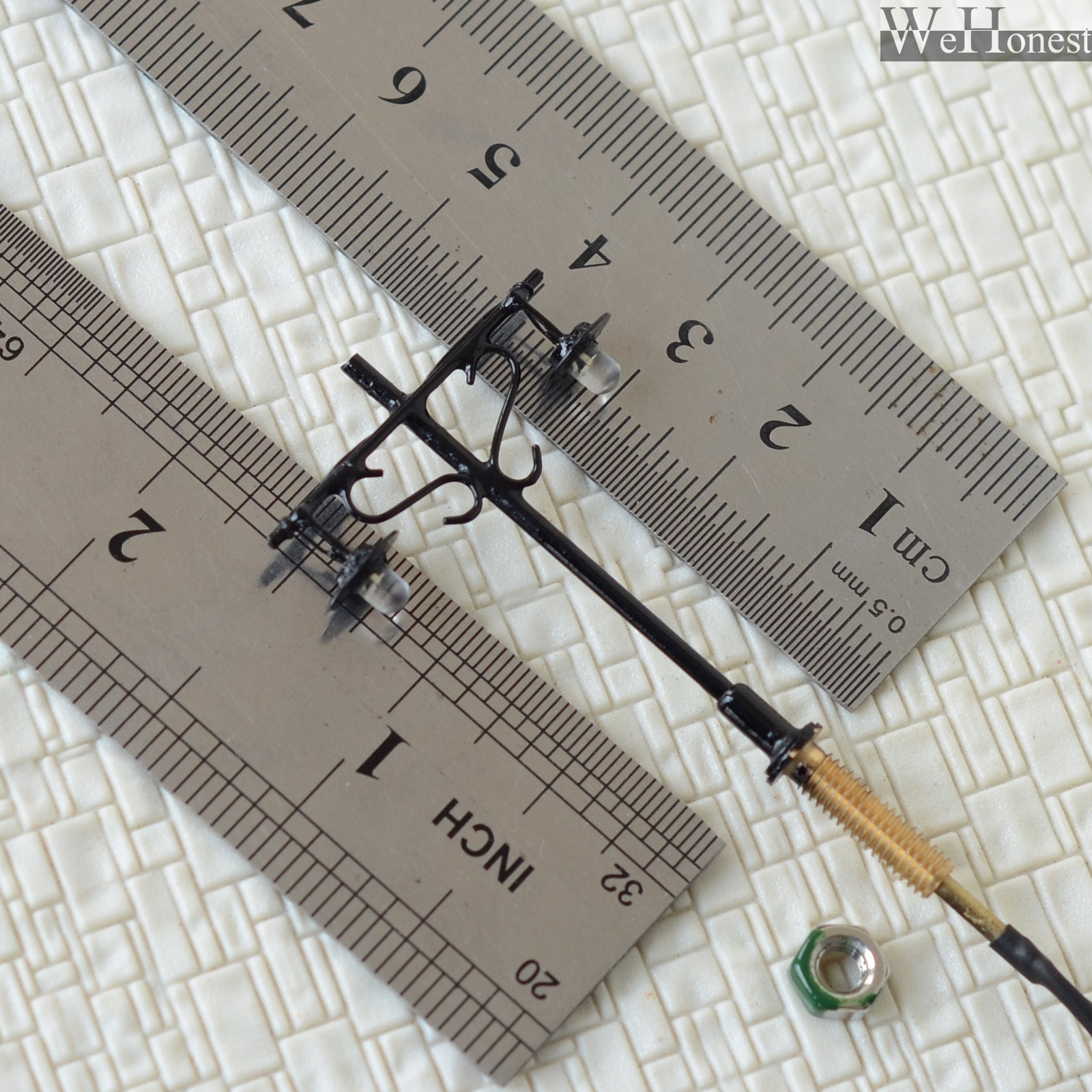 5 x N Scale Led light Model train Railroad street Lamp post + resistors #R34NDBL