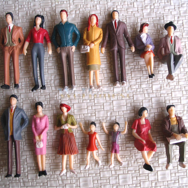 28 pcs G Scale 1:32 Painted Figures People passenger #F