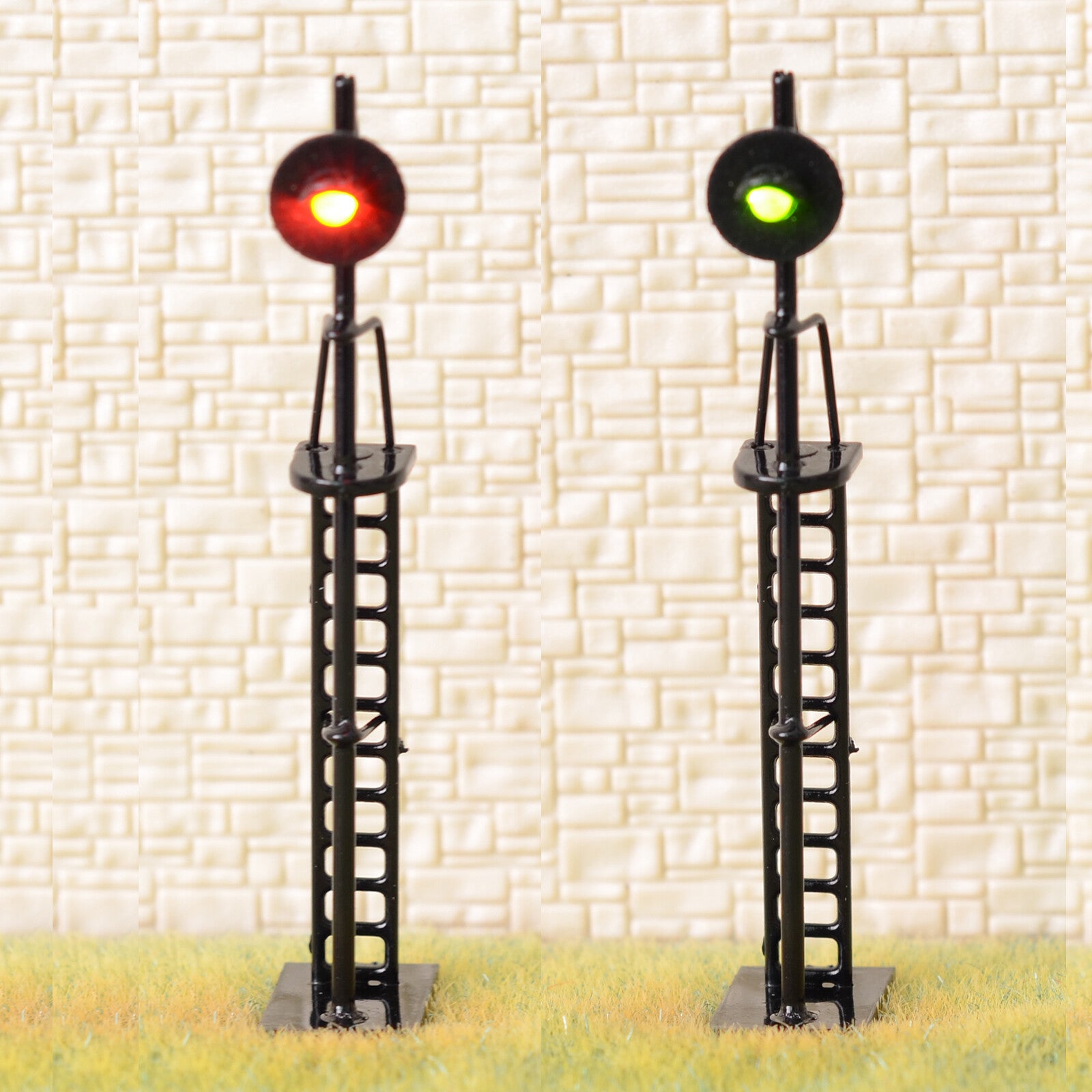 1 x HO scale searchlight block signal model train 2 color LED Red/Green #SS87B2