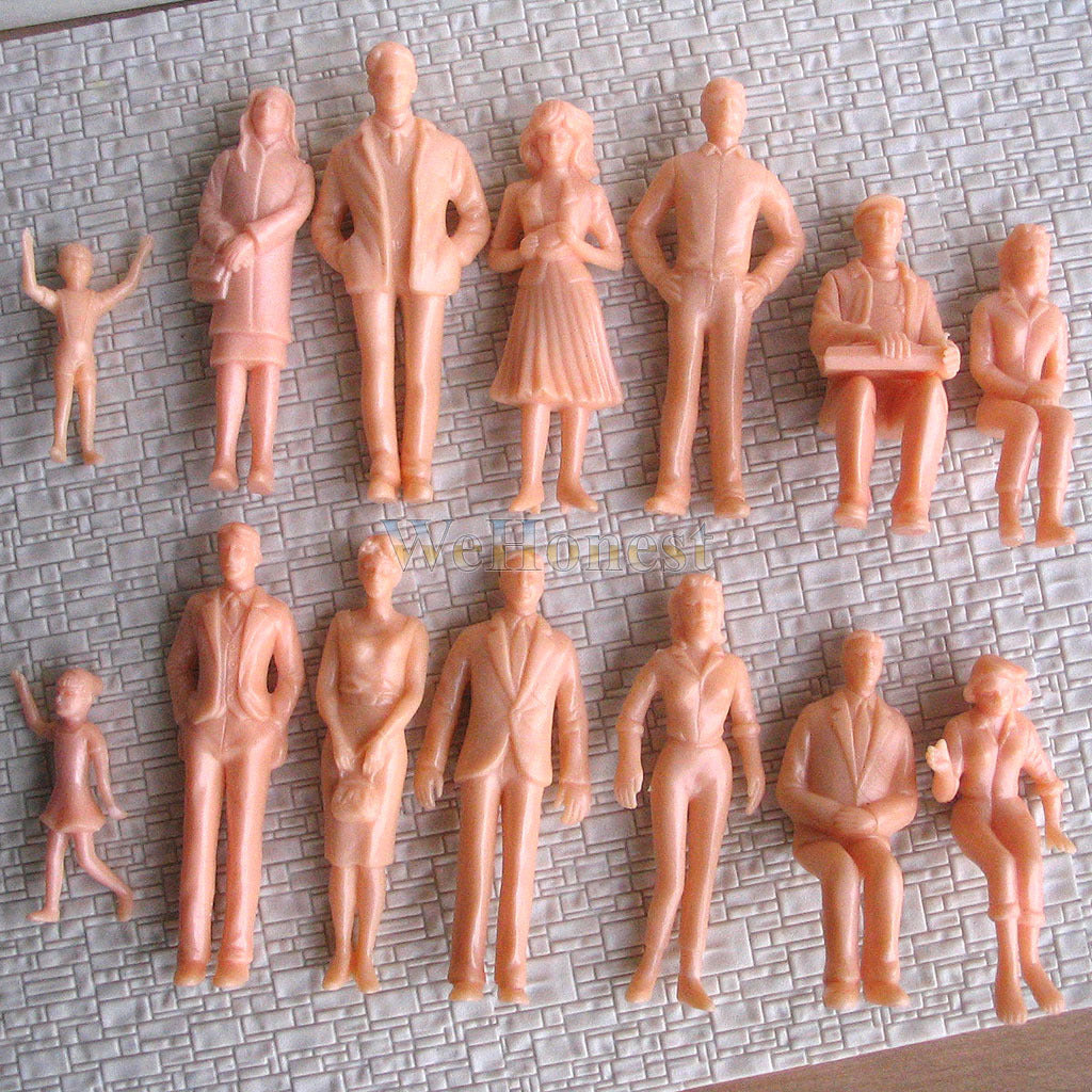 28 x G Scale 1:24 Unpainted Figure People passenger 14 different poses