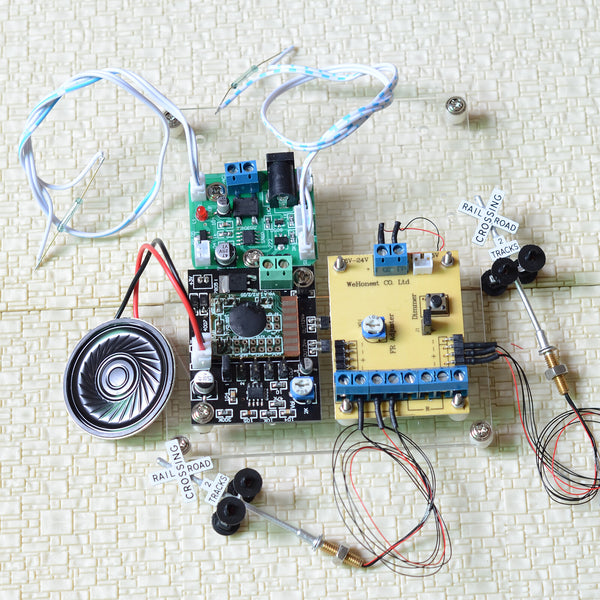 1 set crossing signals + automatic reed switch controller sound effect & flash