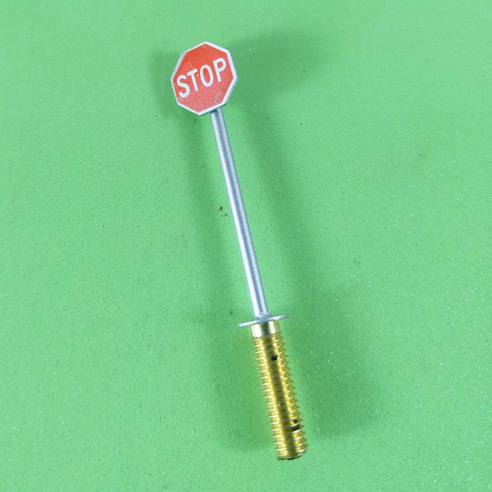 2 x HO scale railroad warning sign STOP sign trackside traffic sign #SP