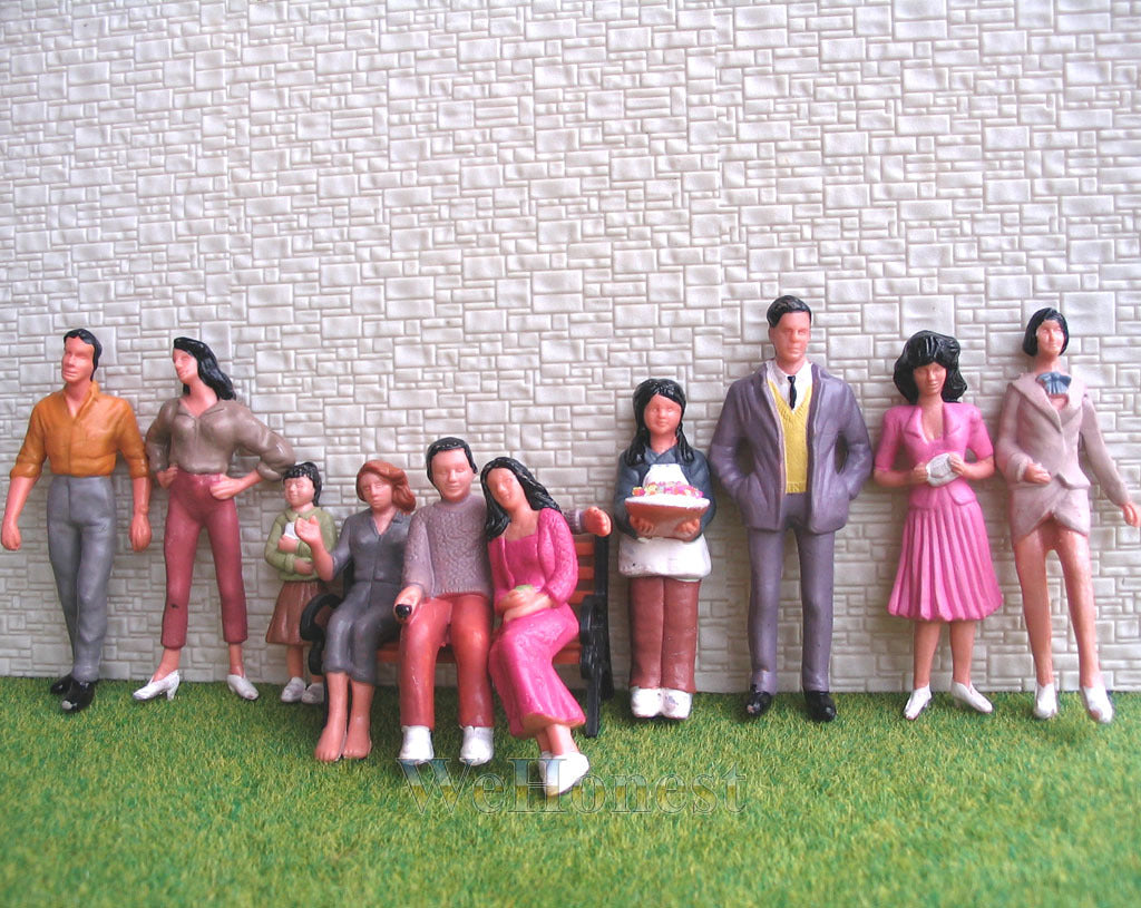 30 pcs G Scale 1:24 Painted Figures People passenger