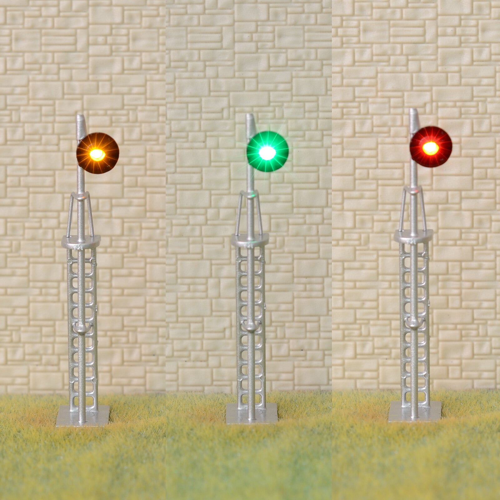 1 x OO HO scale searchlight block signal model train 3 color SMD LED R/Y/G #76S3