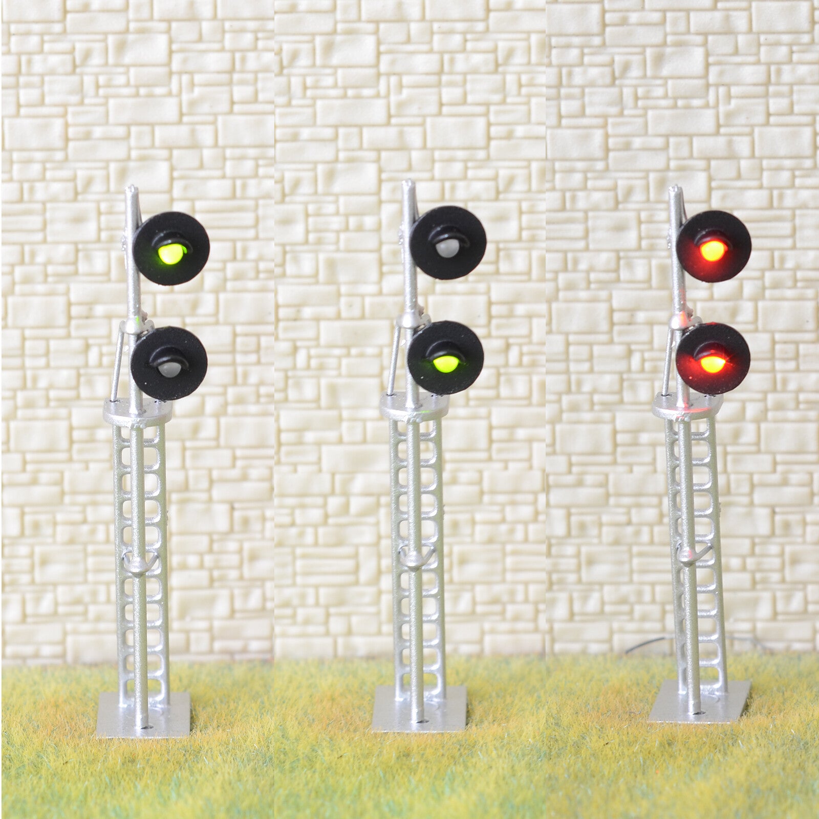 1 x HO scale searchlight block signal model train 2 color LED Red/Green #S2+2