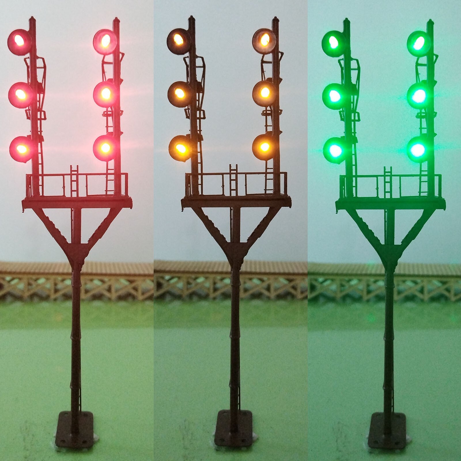 1 x HO scale model tower searchlight signal goalpost bracket 6 faceplate #G6