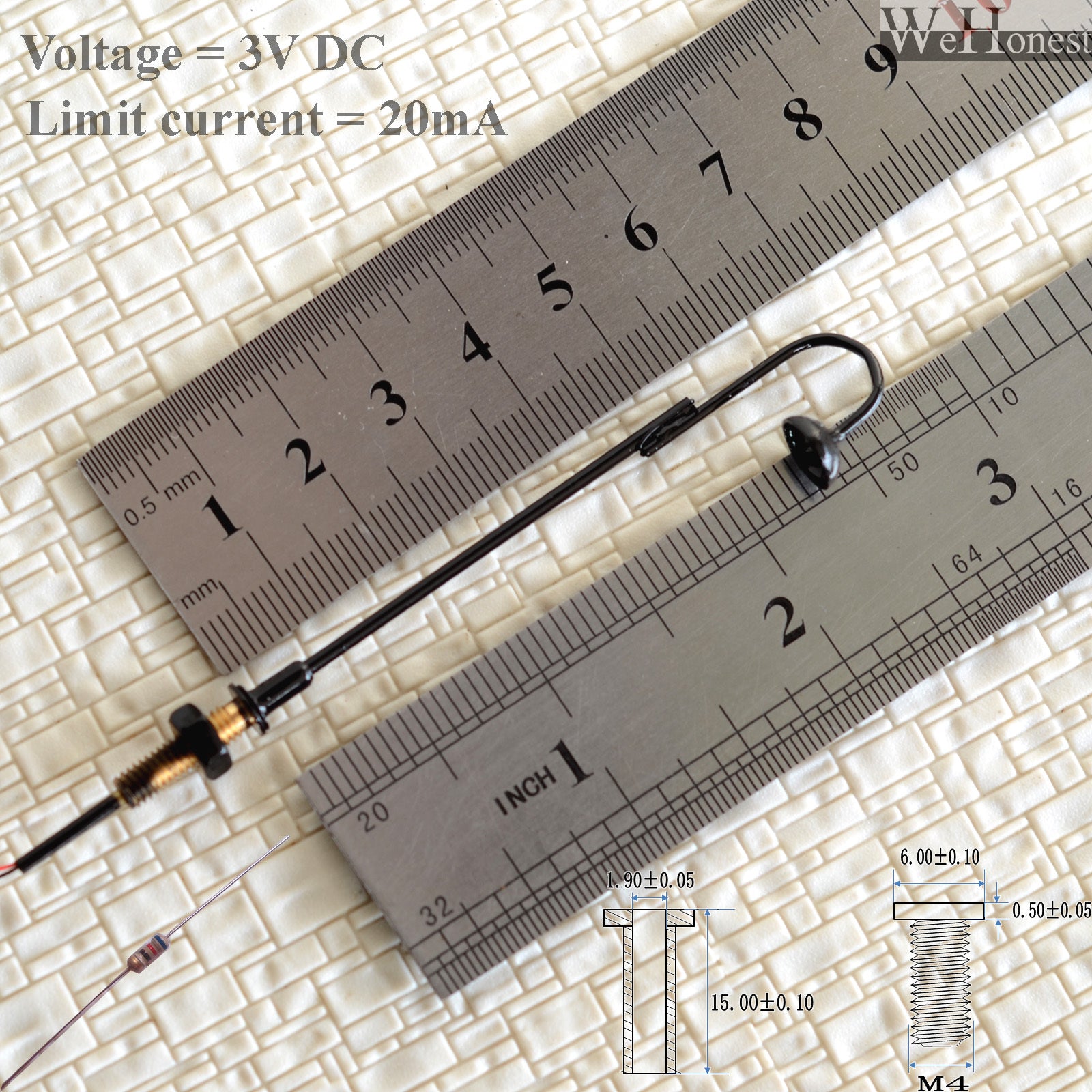 5 x OO / HO Scale Led Street Light Model Railroad Lamp post +resistor #716BL