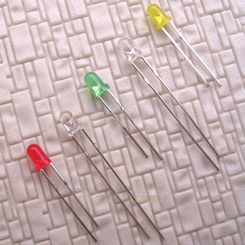 150 pcs 3mm Light Emitting Diode Assorted 5 Colors LEDs