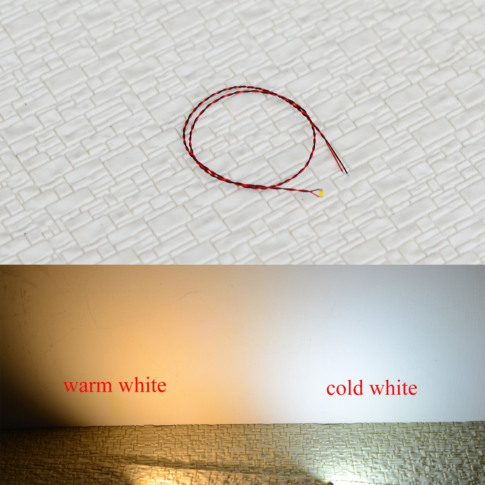 10 x twisted wired warm white #0603 SMD led street Lights Pre-soldered lamp HO N