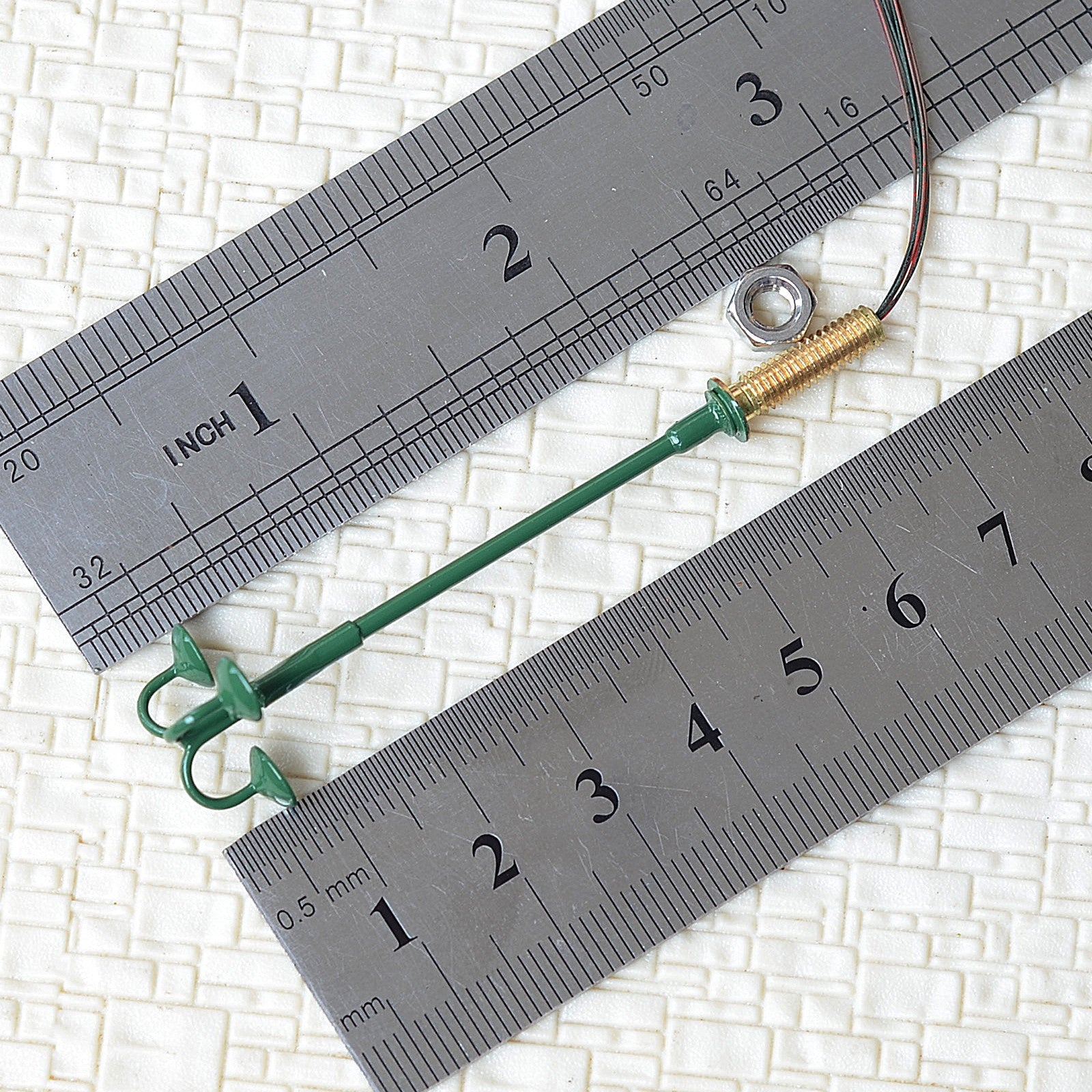 5 x N Scale LED light Model train Railroad street Lamp post + resistors #703NBG