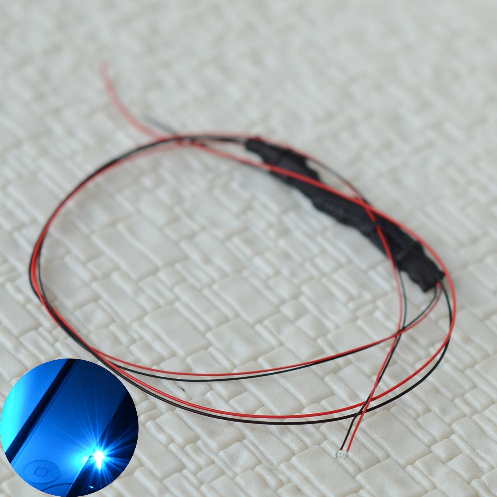 10 x auto flash blink twinkle blue #0402 SMD nano led Wired Police ambulance car