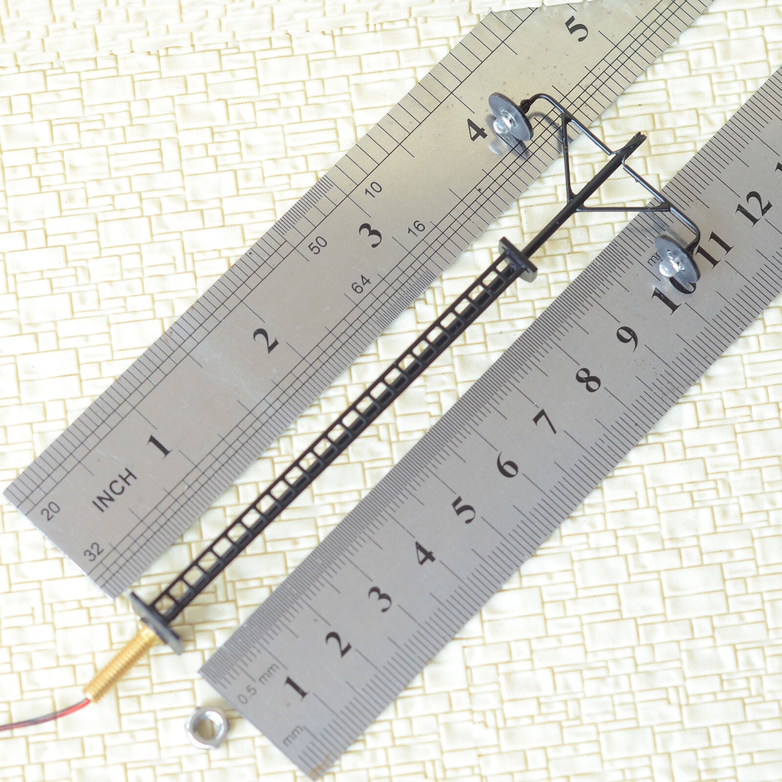 4 x HO scale LED yard light model train railroad street station lamp post #LA73