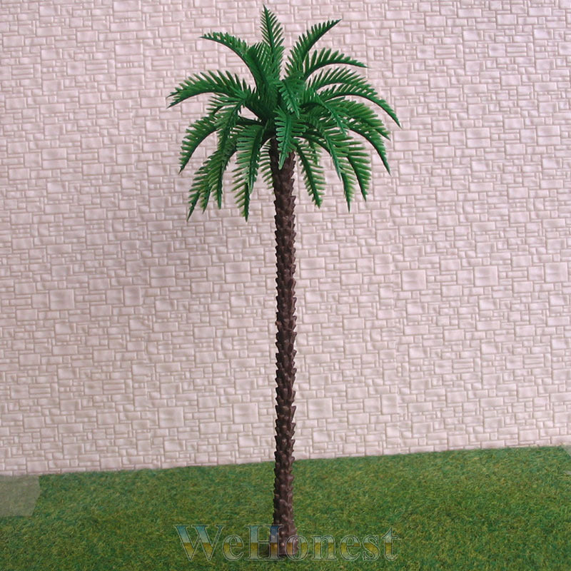10 pcs Coconut Palm Trees for O scale scene 180mm #M001