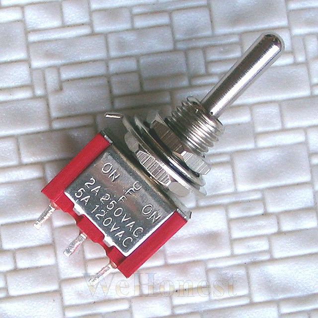 10 x Toggle Switches Spring On / Off / Spring On #SPDT