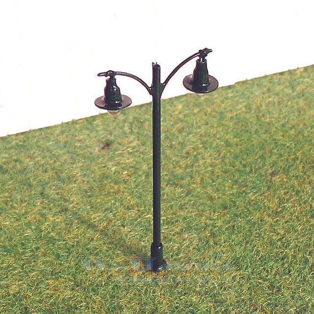 20 pcs HO scale Model Lamppost 12V Metal street light Layout Scenery Lamps #511